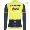 Tenue Cycliste Manches Longues et Collant à Bretelles 2020 Trek-Segafredo Hiver Thermal Fleece N002